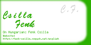 csilla fenk business card